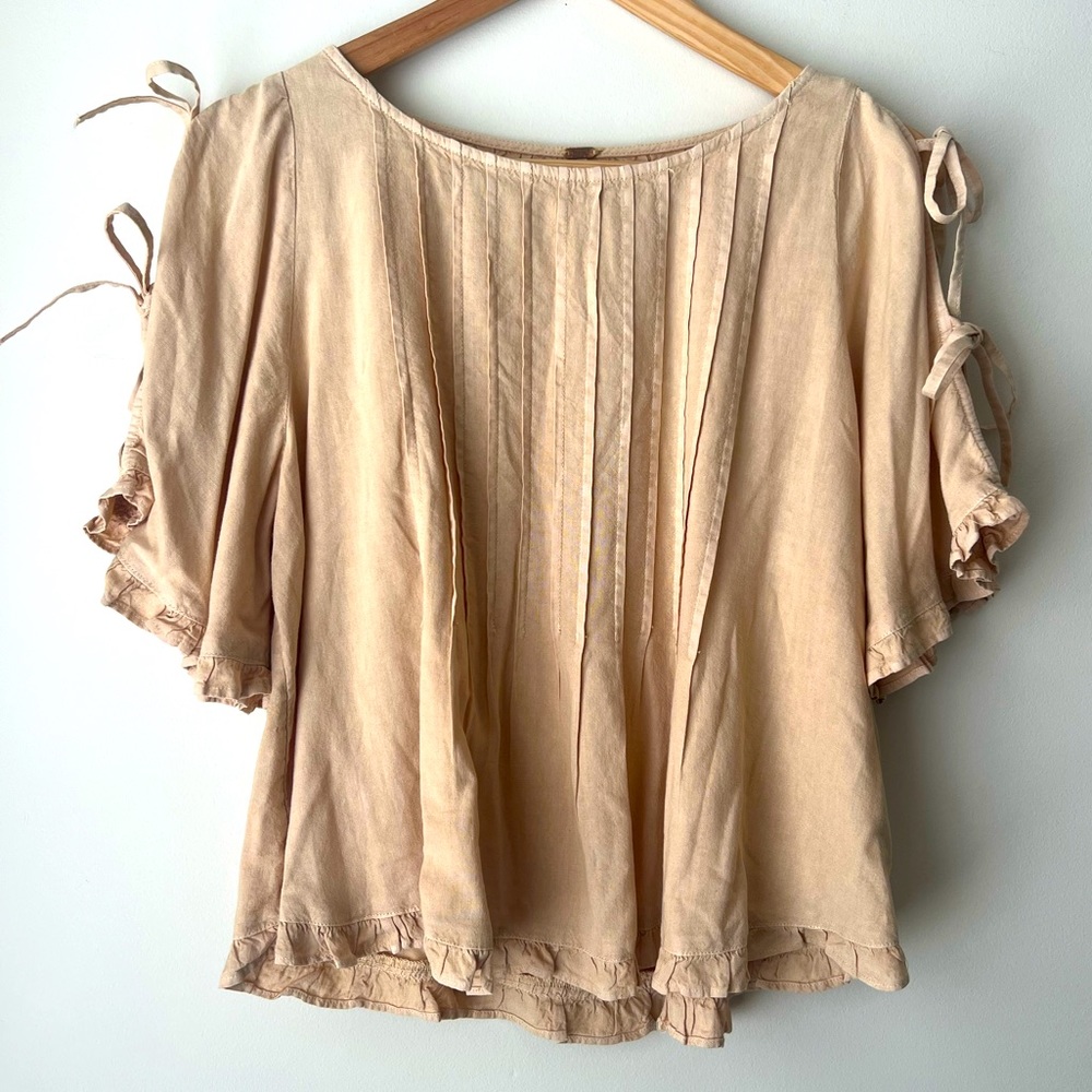 Free People Linen Blouse Size Small